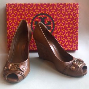 Tory Burch Carnell Open Toe Wedge